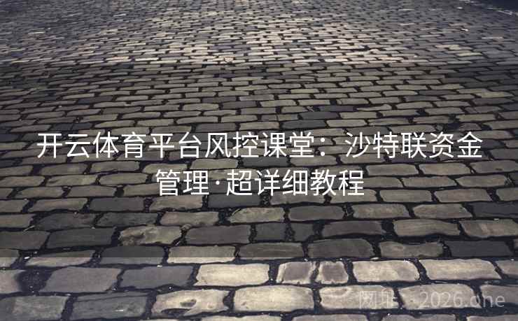 开云体育平台风控课堂：沙特联资金管理·超详细教程