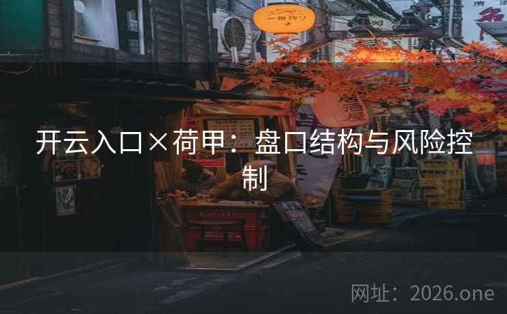 开云入口×荷甲：盘口结构与风险控制